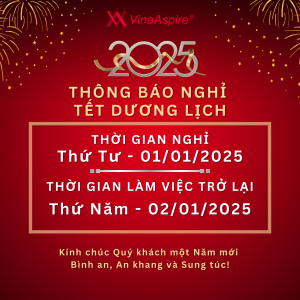 Thông báo nghỉ tết dương lịch Vina Aspire